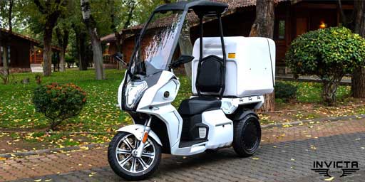 vehiculo comercial electrico scooter electrico aidea cargo by invicta electric